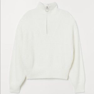 H&M Half ZIP Fuzzy Sweater